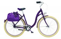 Miejski rower w kolorze fioletowym